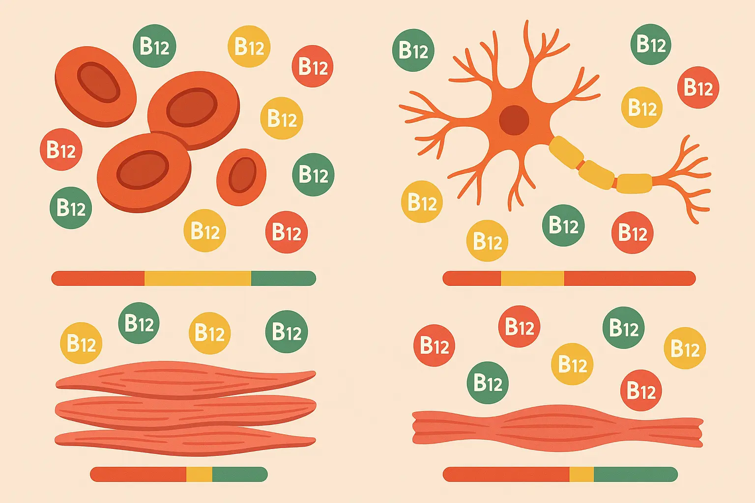 Cellular B12 uptake comparison chart