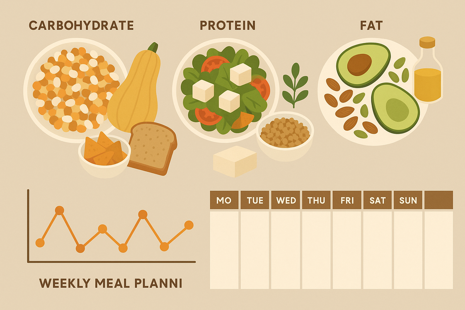 Weekly carbohydrate cycling for vegans