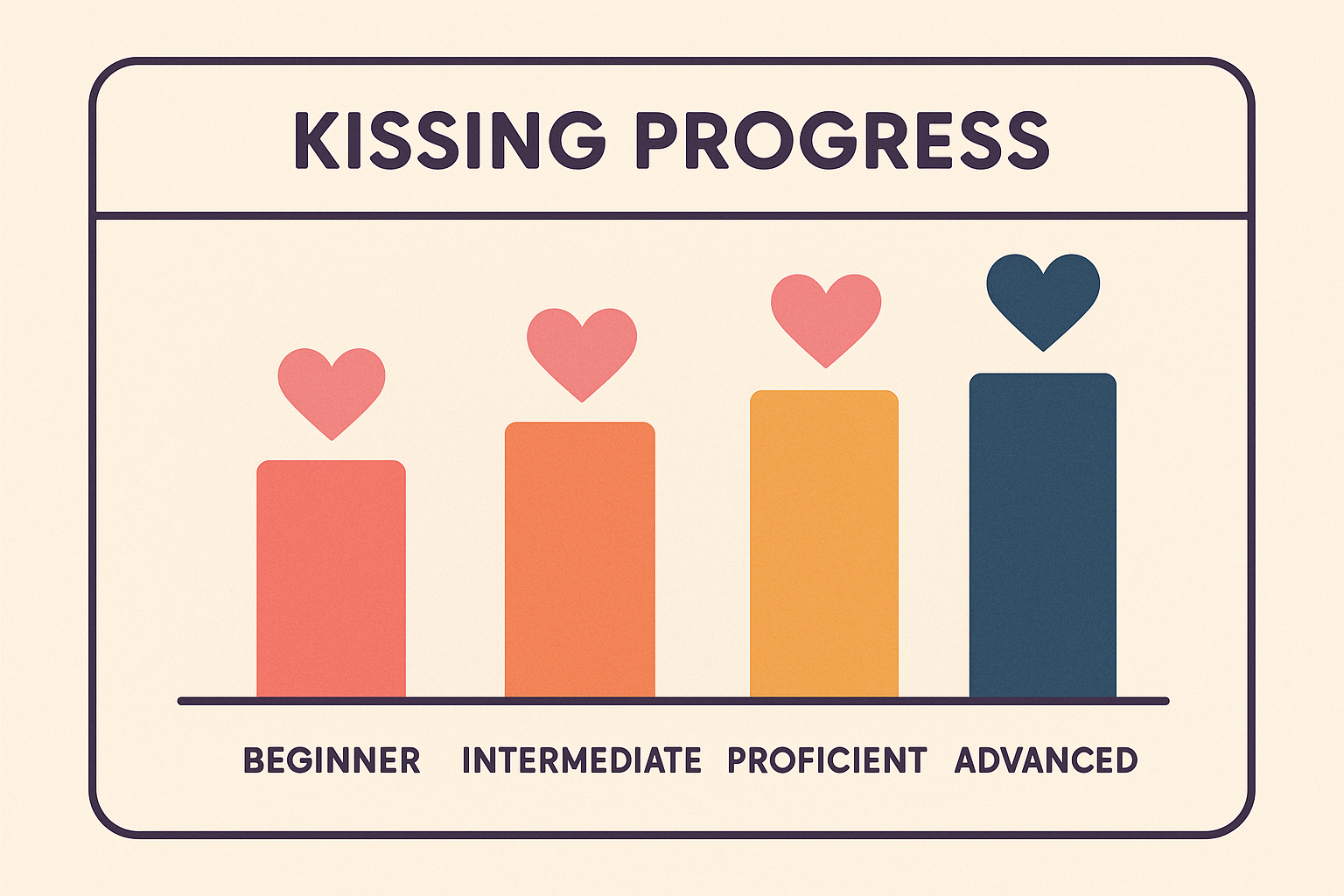 Progressive training schedule for kissing