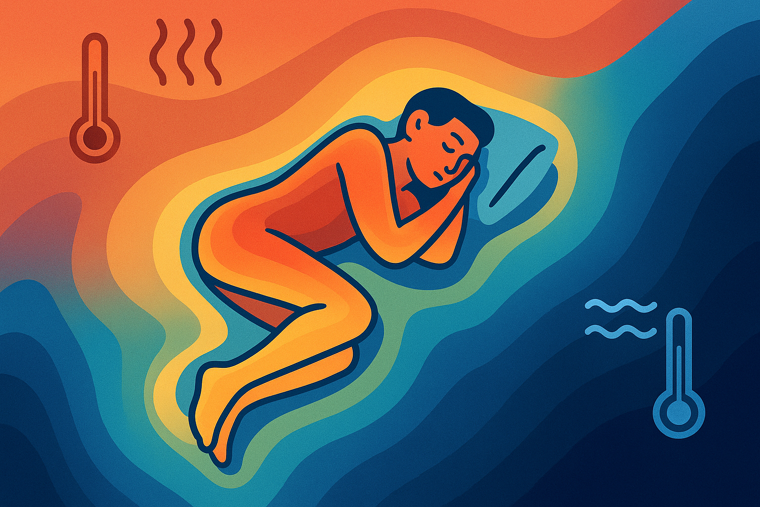 Body temperature regulation during sleep cycles