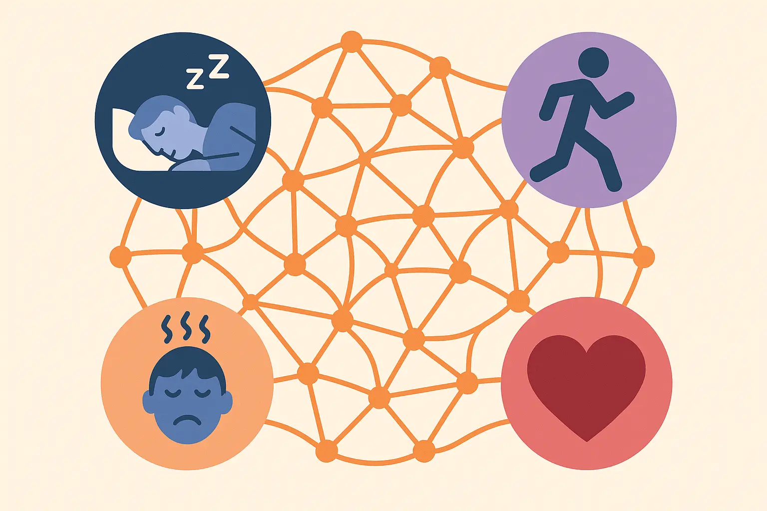 AI brain network analyzing multiple health data streams