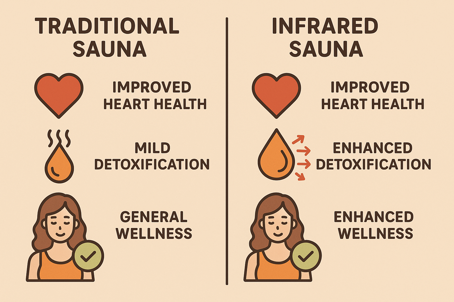 Health Outcomes Comparison Between Sauna Types