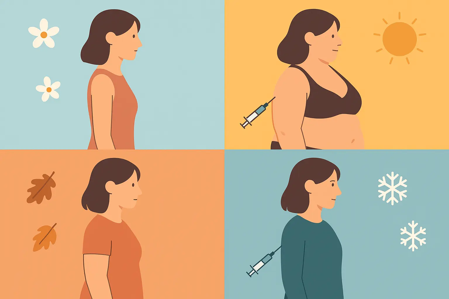 Seasonal body composition changes