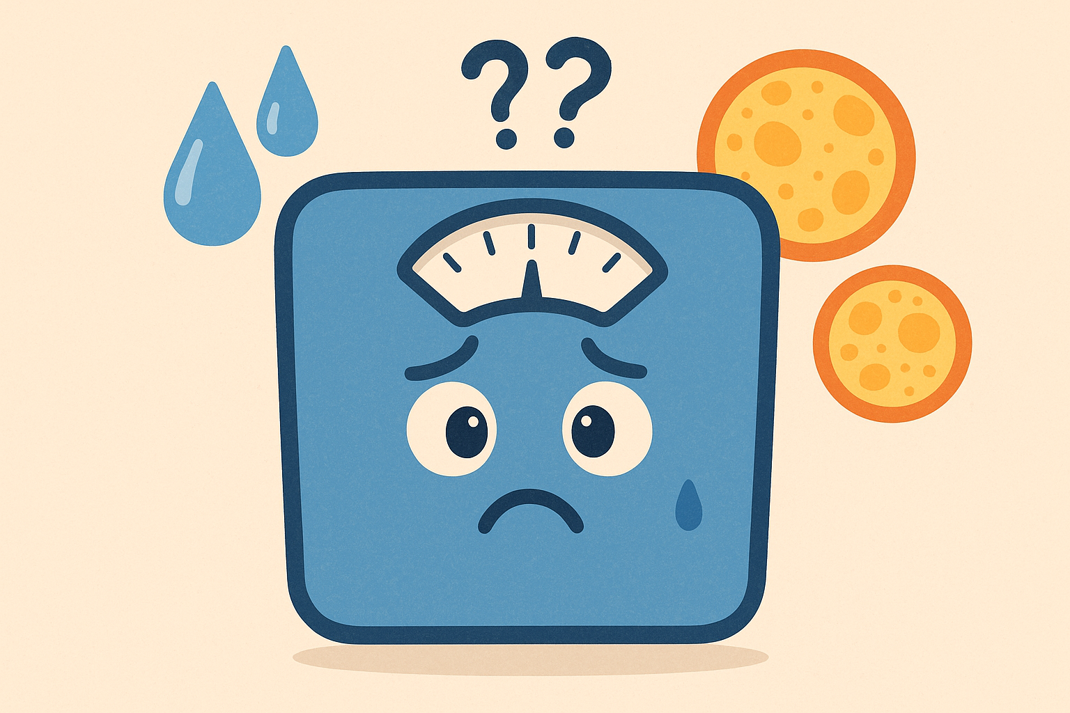Scale weight fluctuations after sweating