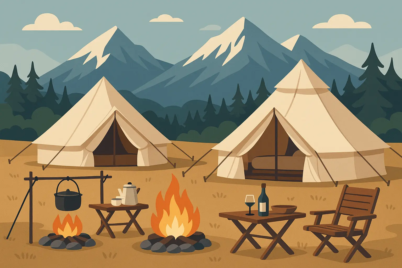 camping wilderness bachelor party adventure
