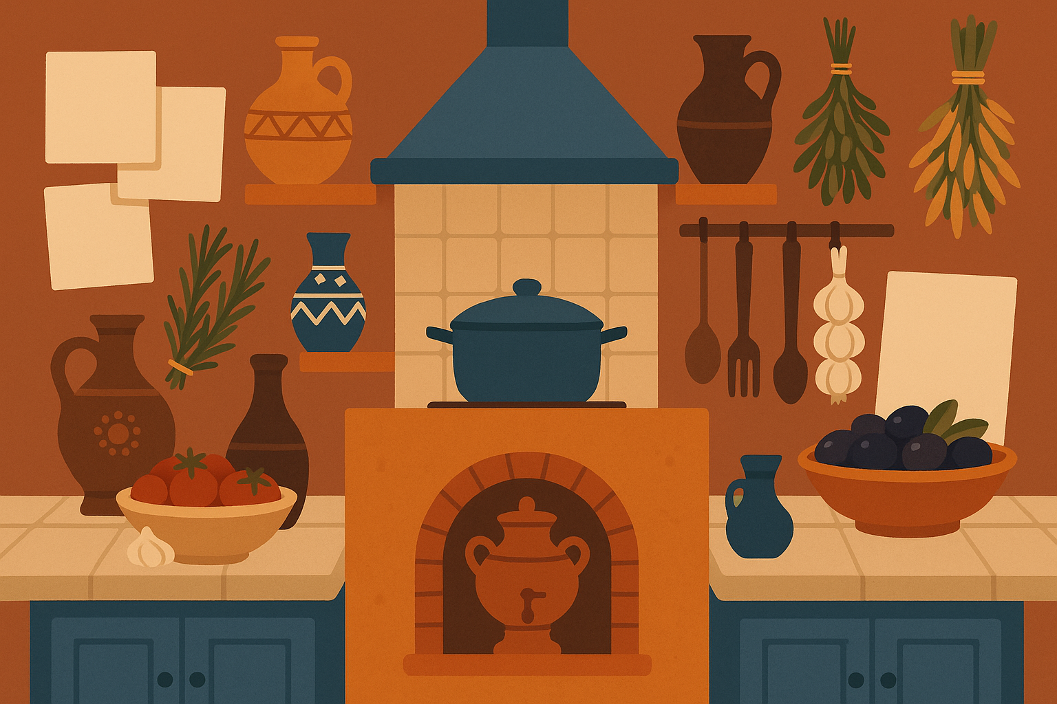 Mediterranean recipe visual design