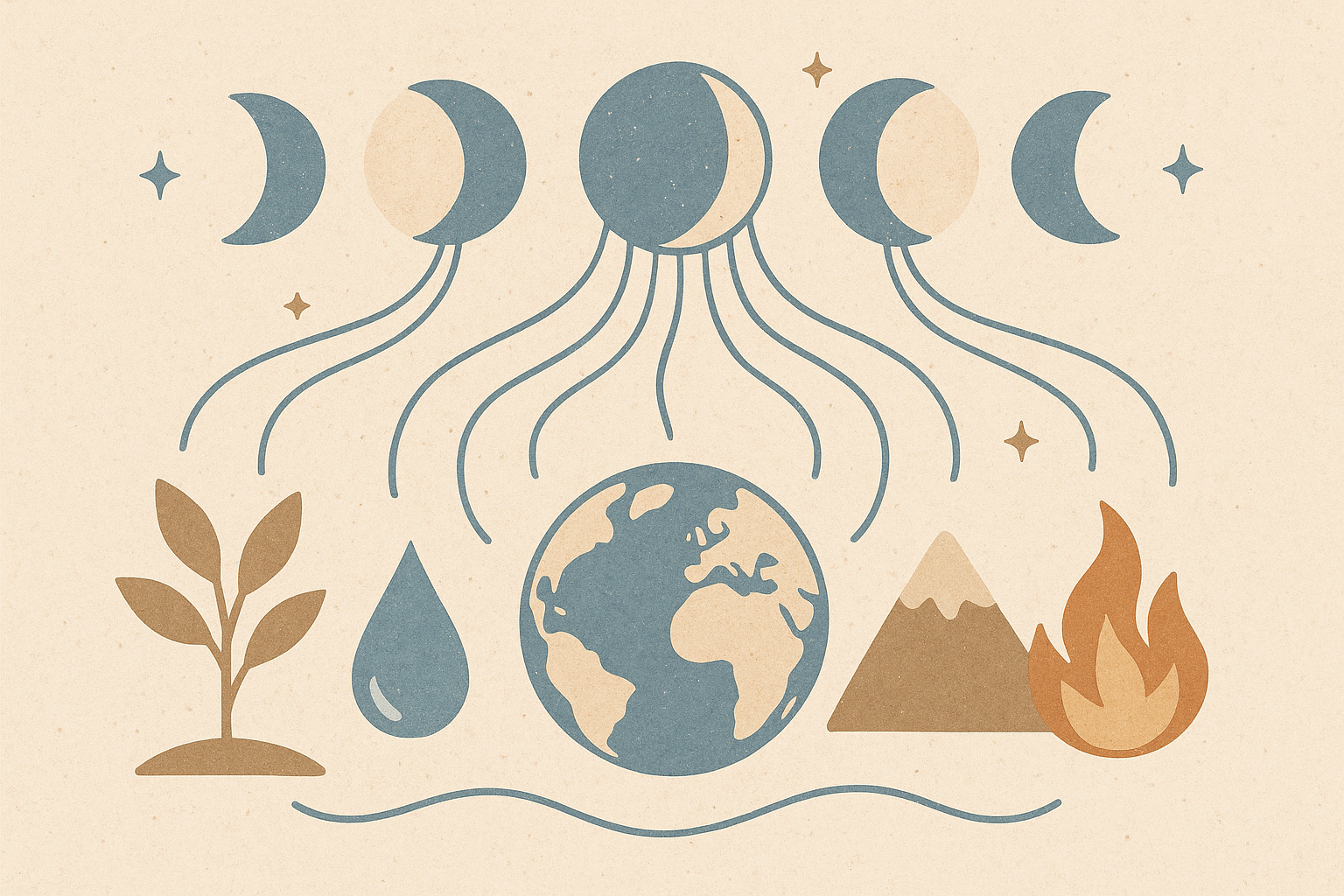 Celestial and nature as above so below tattoo elements