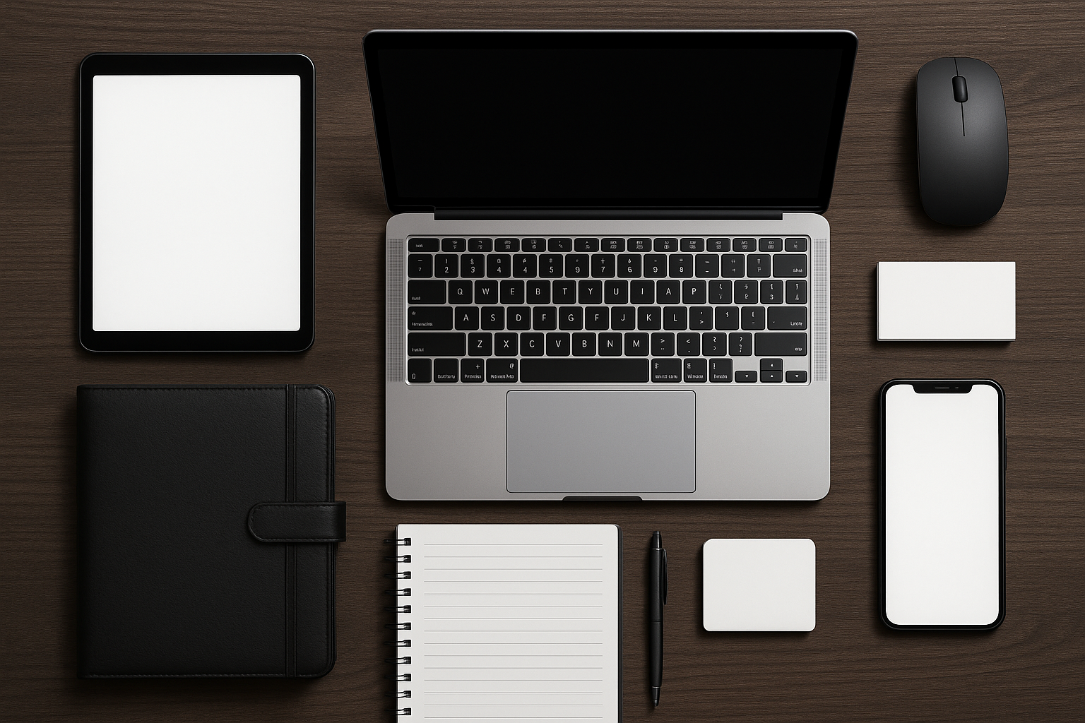 Professional mobile office setup and technology integration