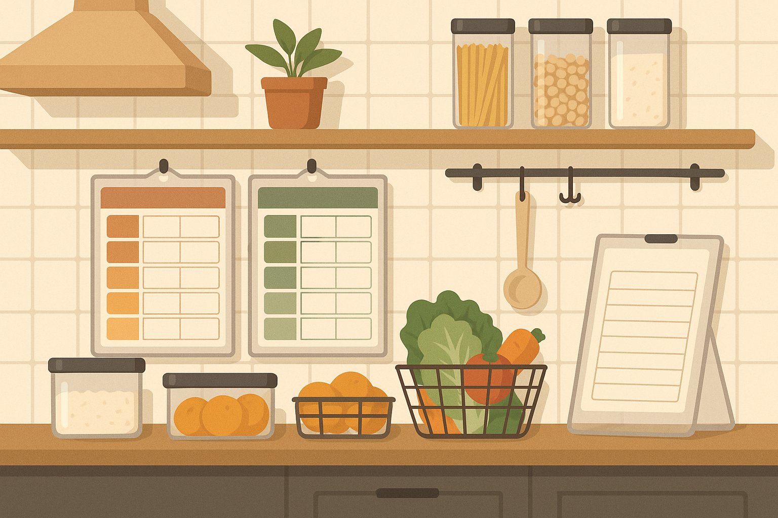 durable meal planning template design