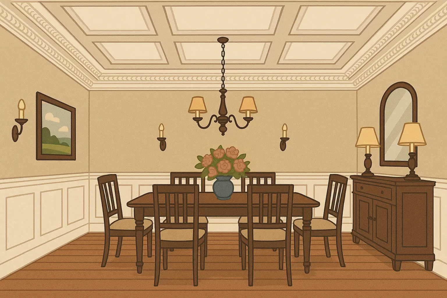 Traditional coffered ceiling designs