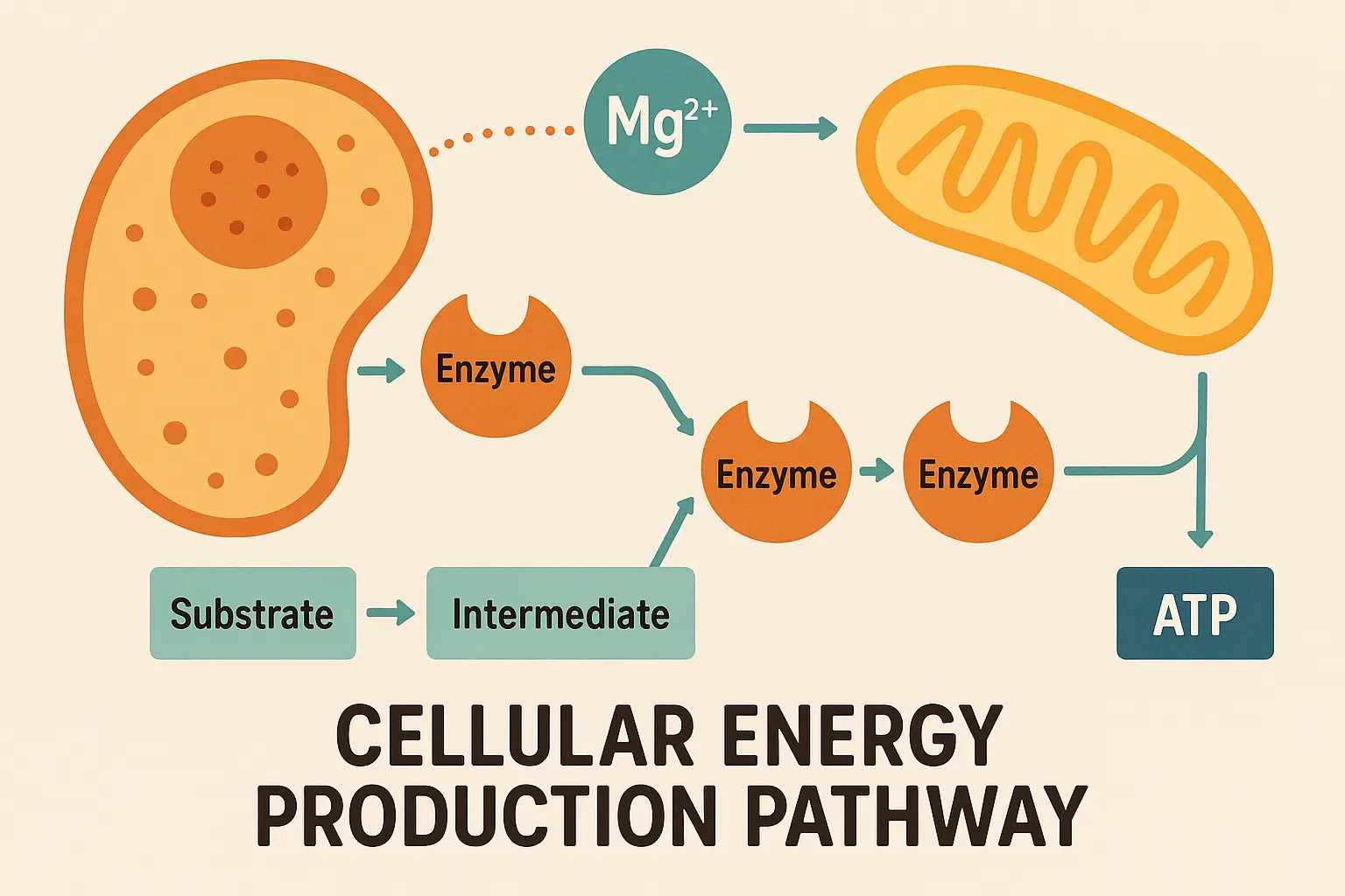 Magnesium connection in cellular energy