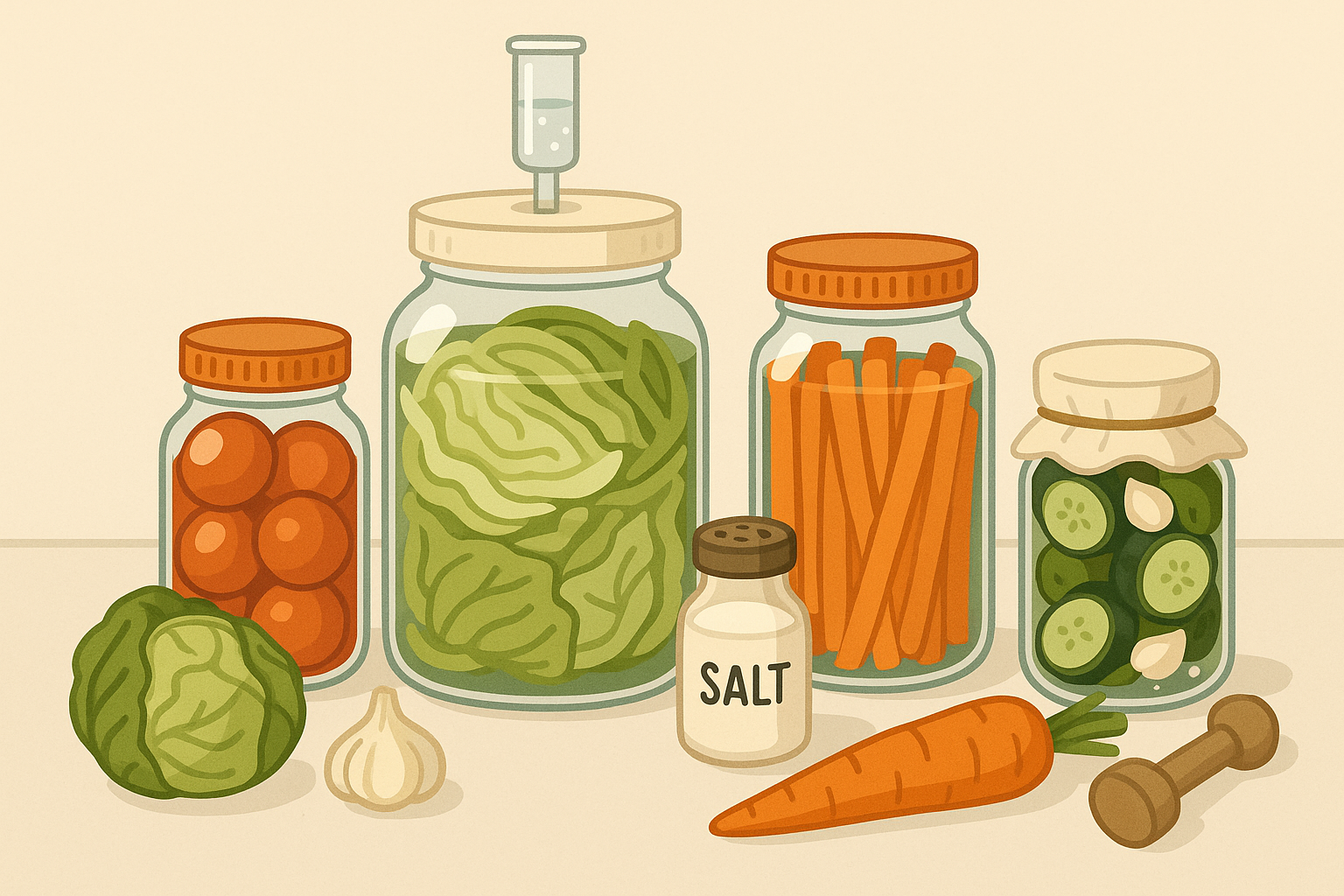 Fermentation setup for budget meal planning