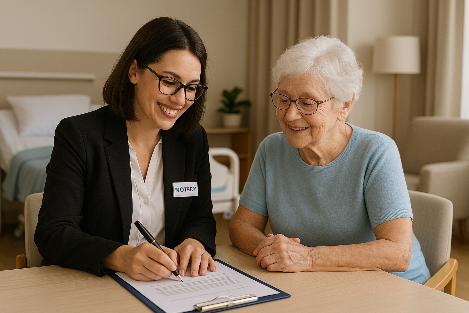 Healthcare notary service opportunities