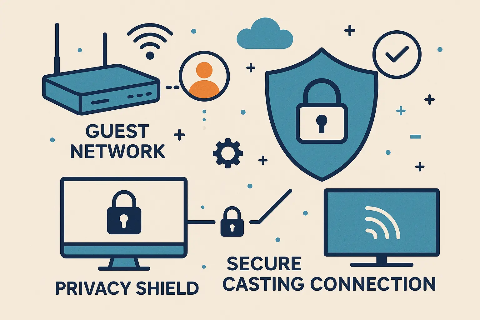 Network security settings for safe casting