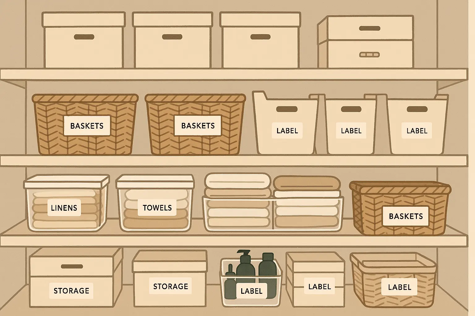Container and basket organization system