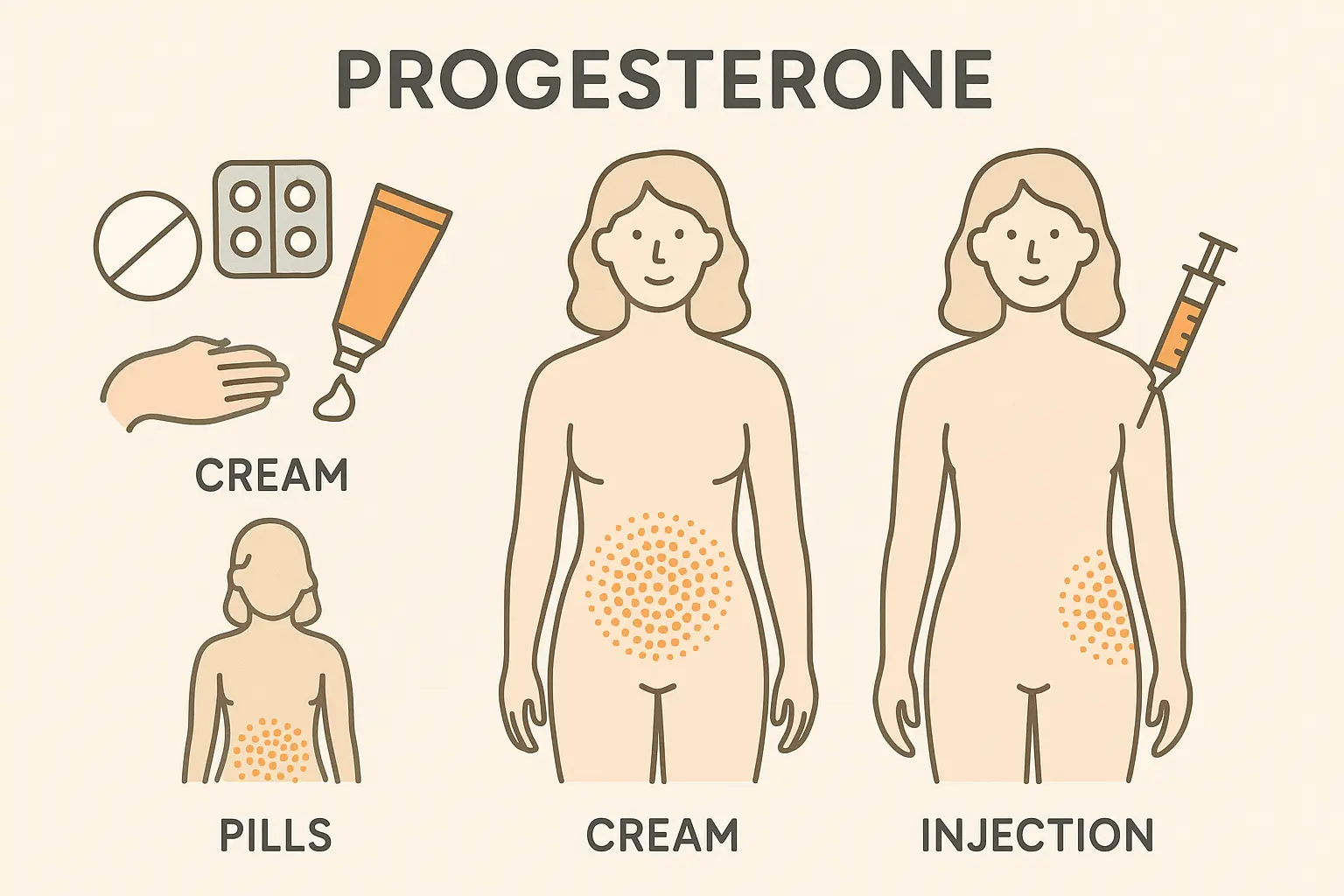Different progesterone delivery methods comparison