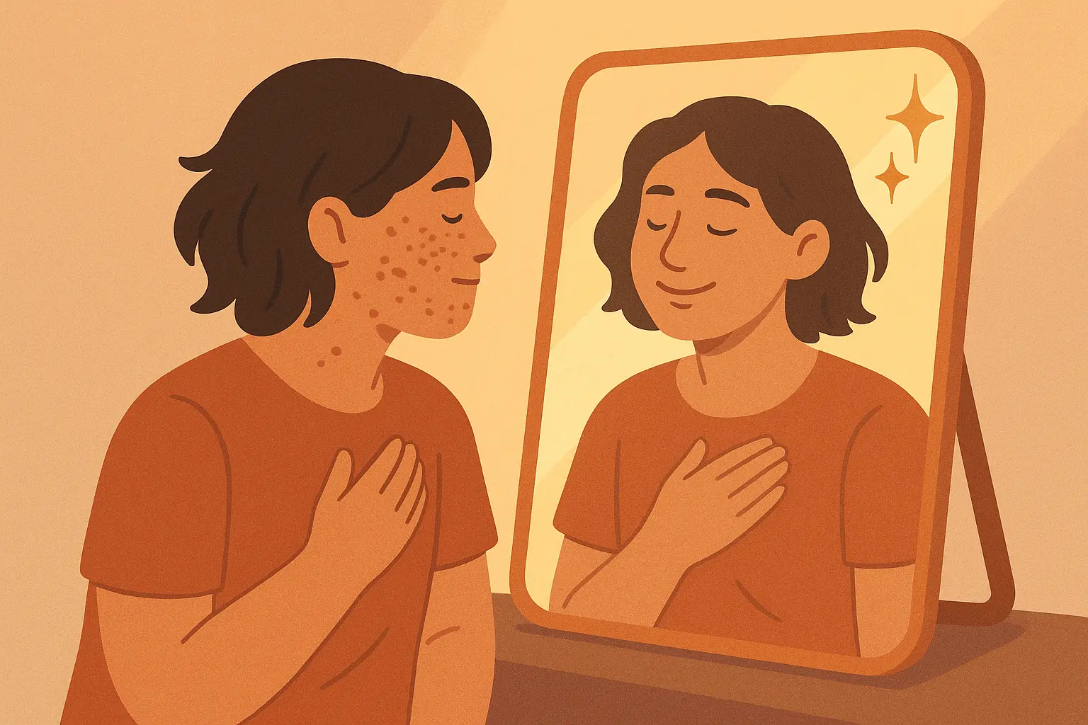 Mirror therapy for facial recognition after jaw surgery