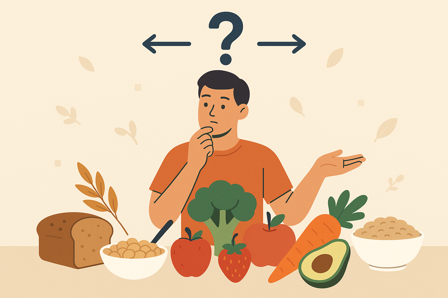 Person choosing high-fiber foods for weight loss goals