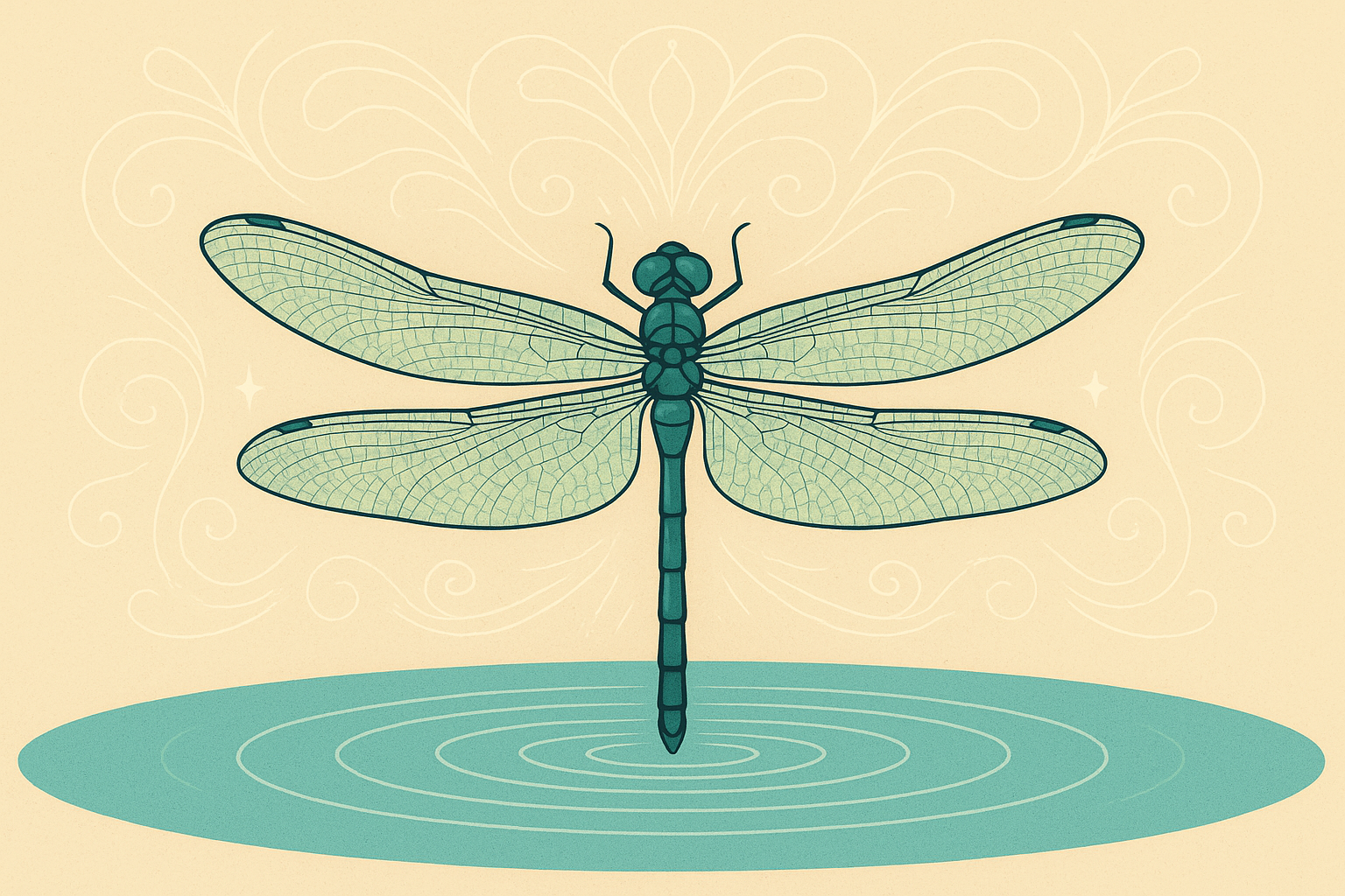 Dragonfly tattoo design with symbolic elements