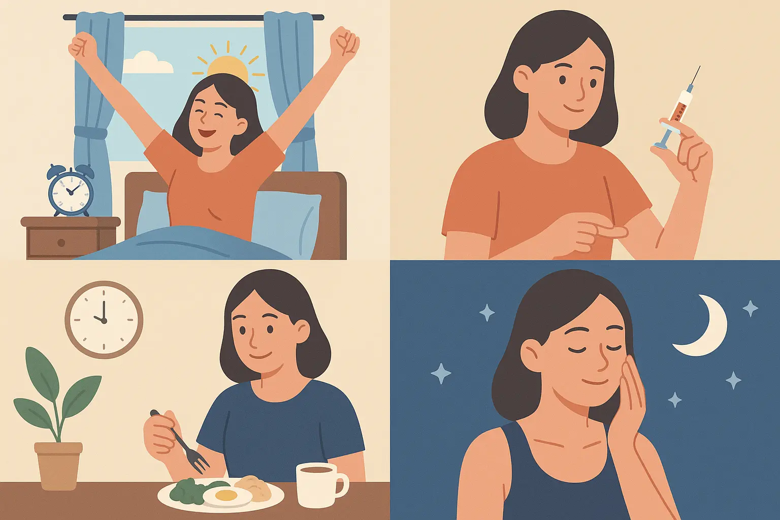 B12 injection timing for skin repair