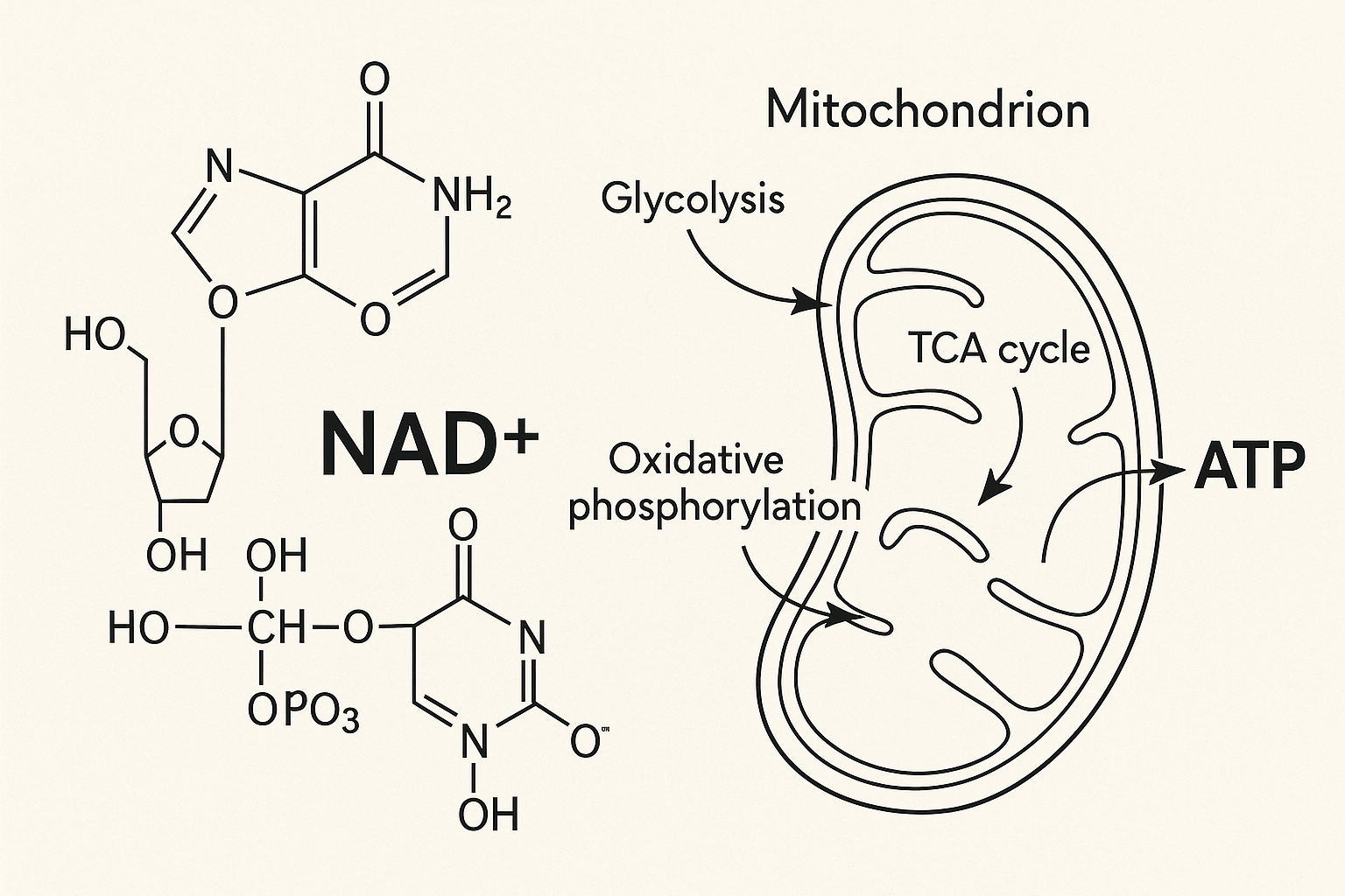 NAD cellular energy production mechanism