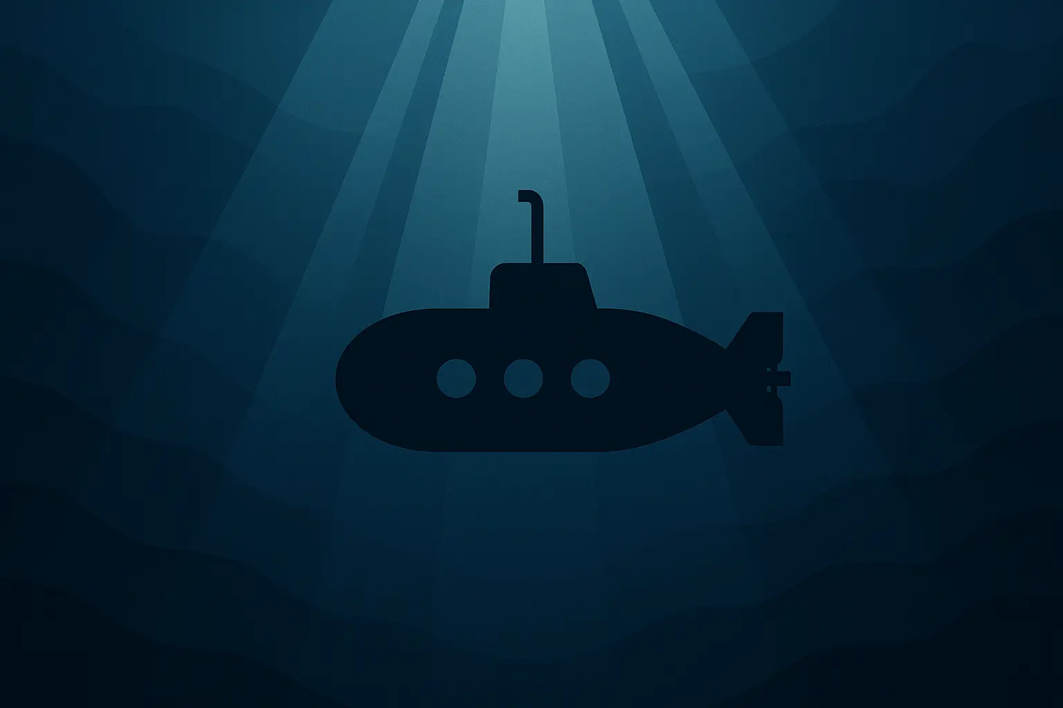 Submarine underwater scene