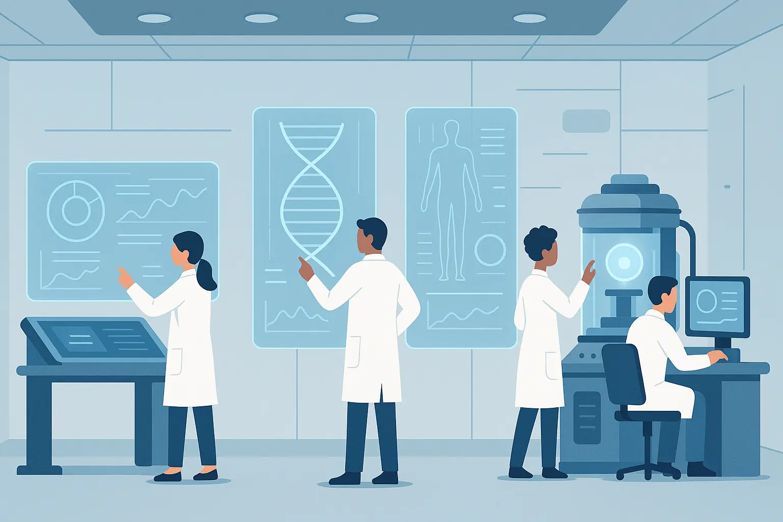 Space station with advanced technology