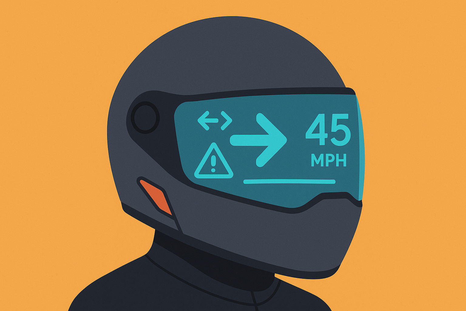 Smart helmet augmented reality display interface
