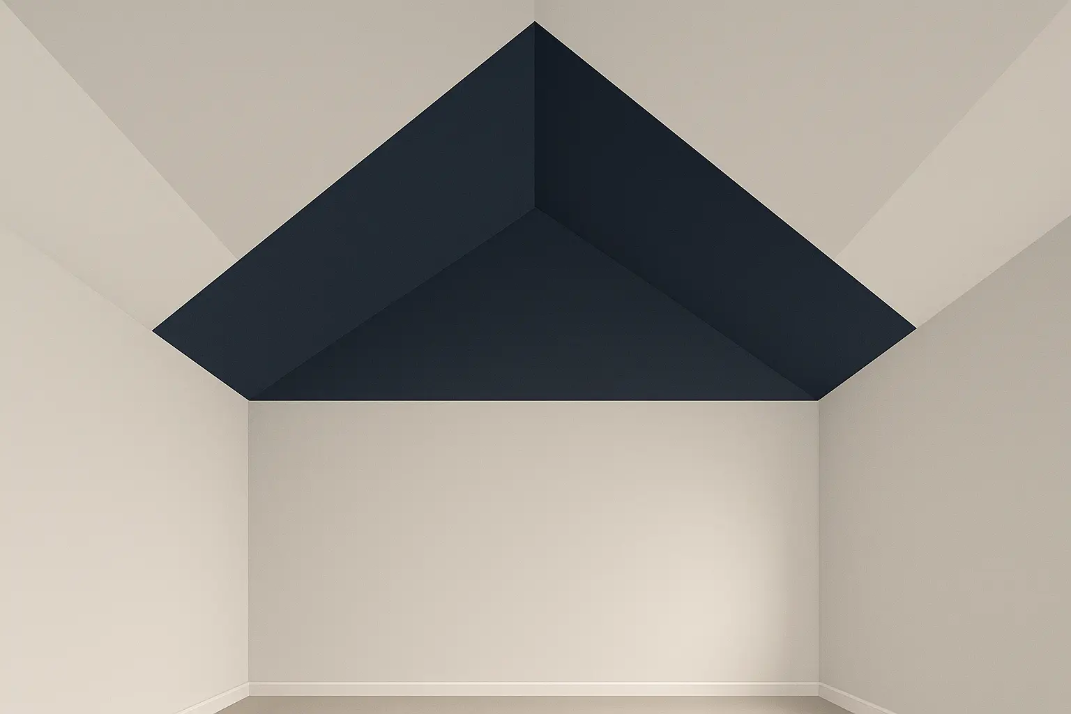 Accent peak highlighting in vaulted ceiling