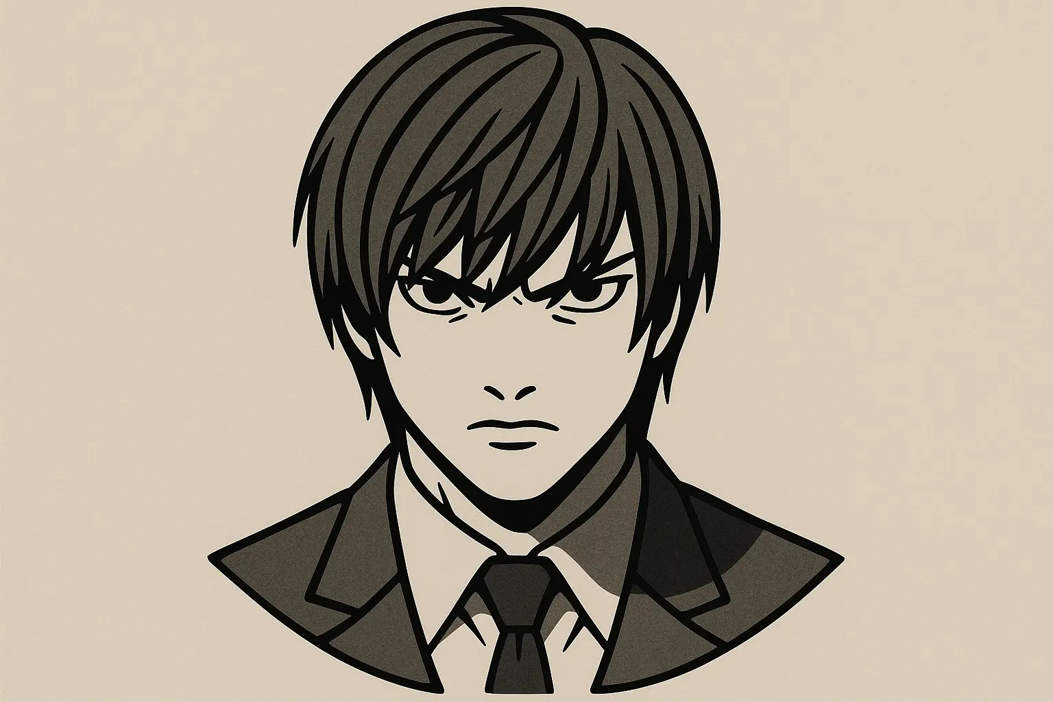 Light Yagami tattoo portrait design