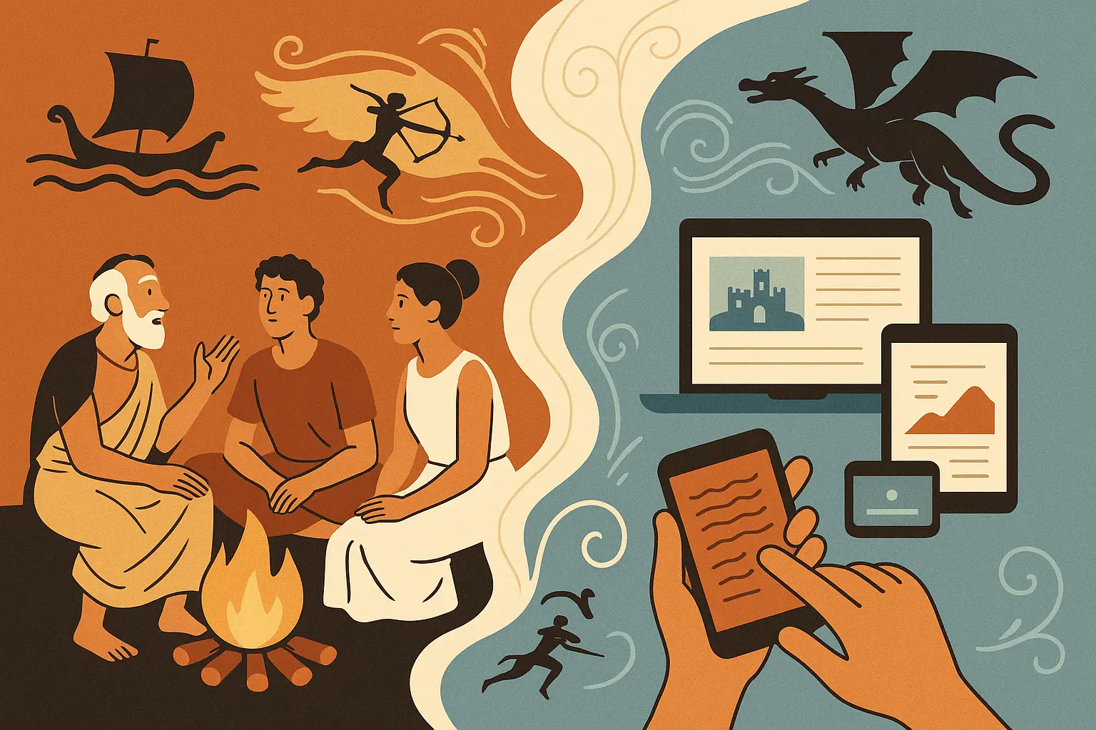 Modern storytelling inspired by Greek myths