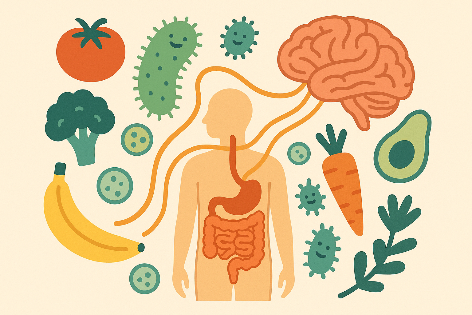 Gut-brain connection diagram