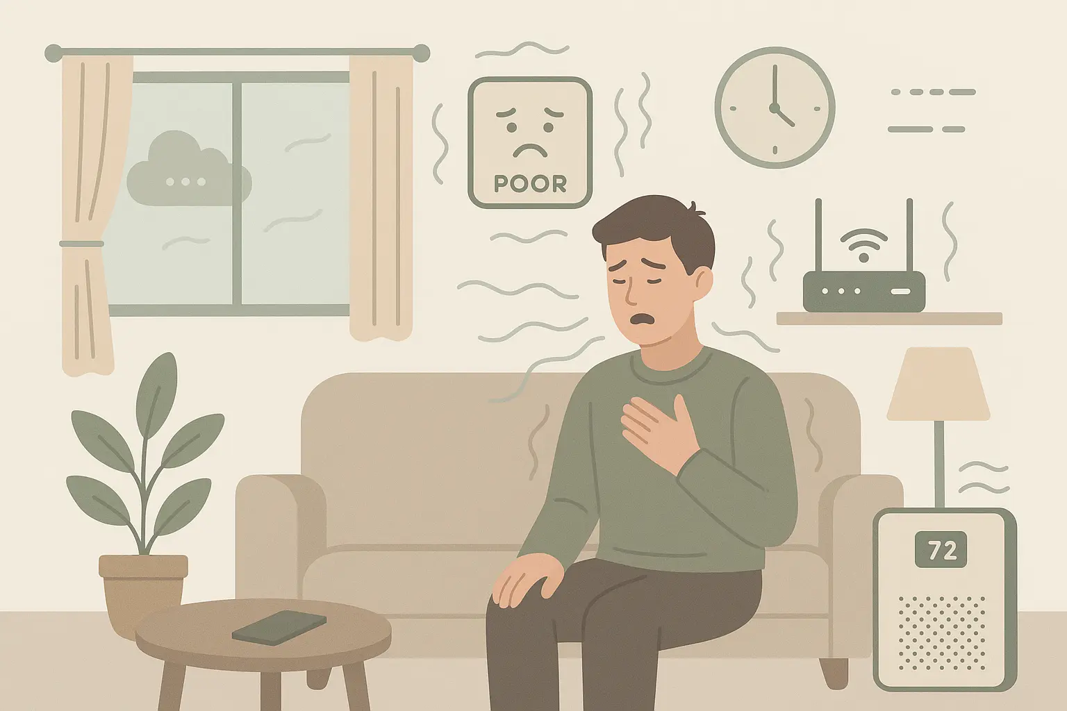 Modern environmental factors affecting breathing
