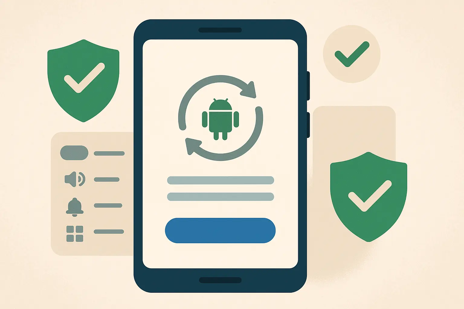 Android phone displaying system update screen