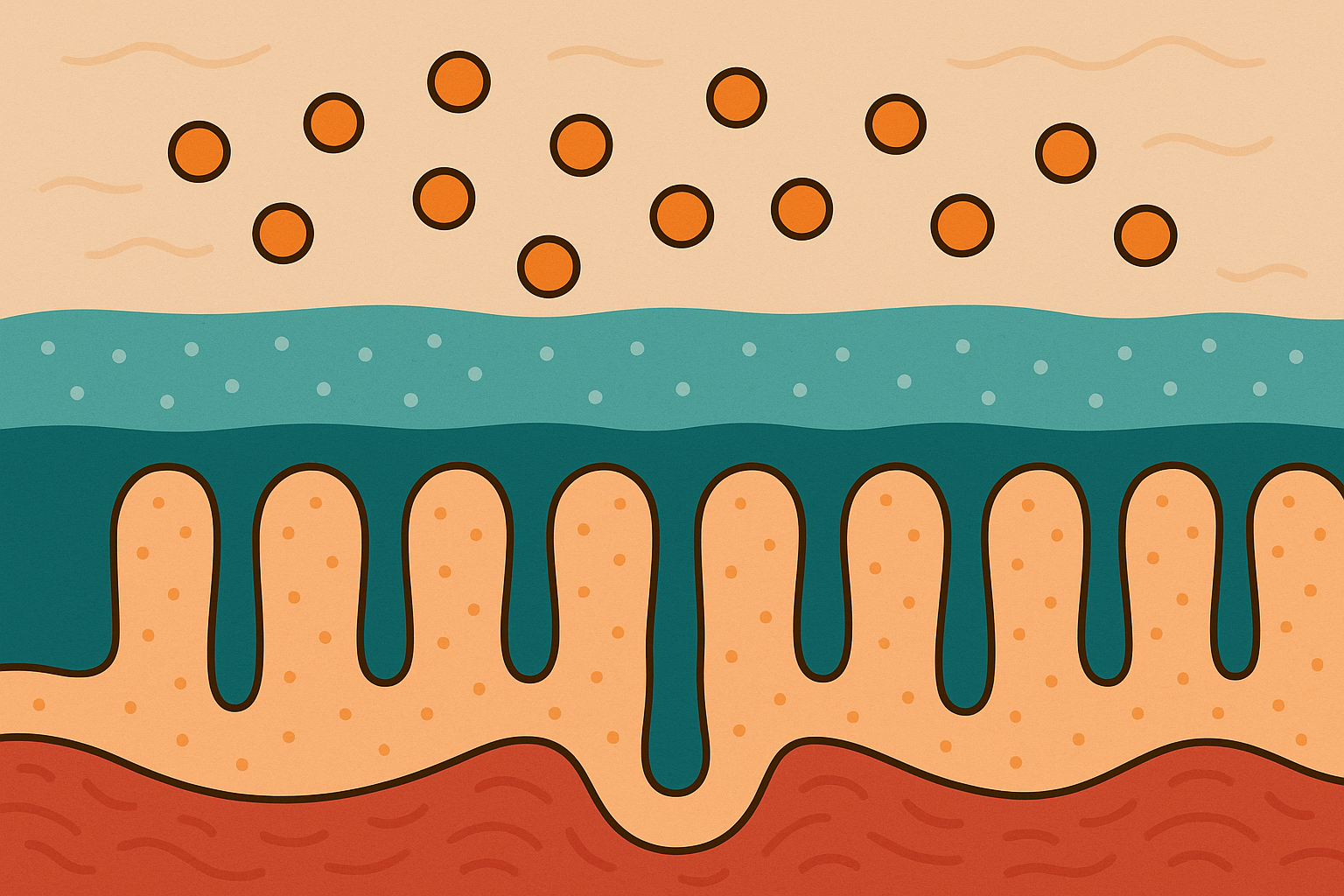 Stomach mucus layer reconstruction