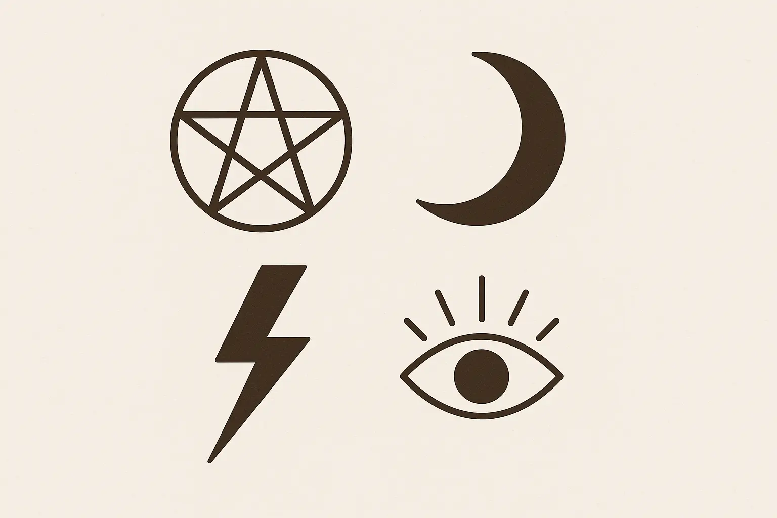 Minimalist tarot tattoo symbols