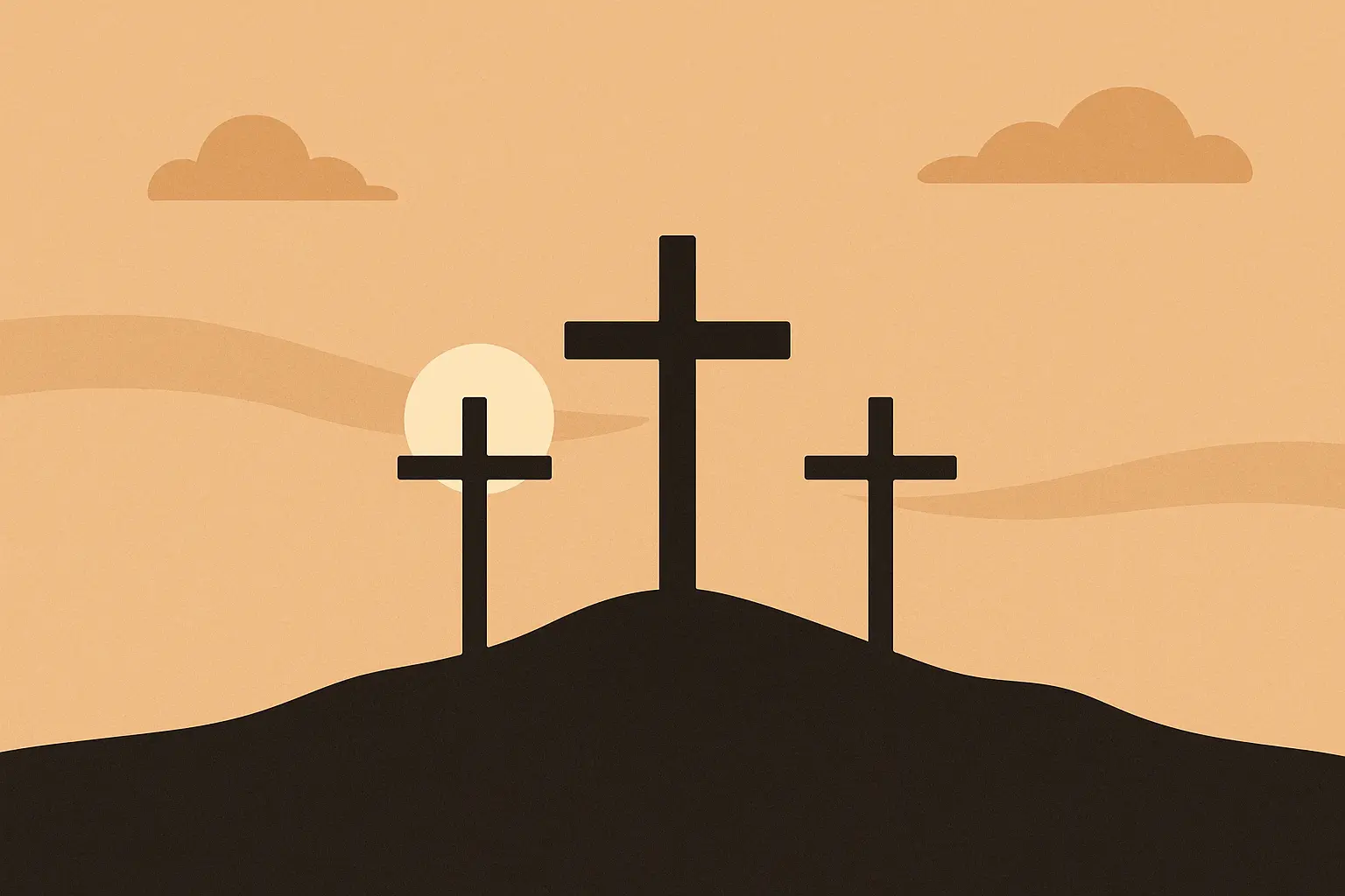 Calvary Hill three crosses tattoo design