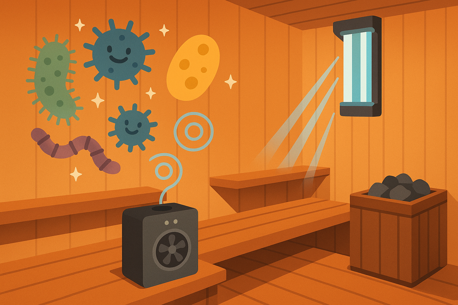 Microbial ecosystem management in sauna environment