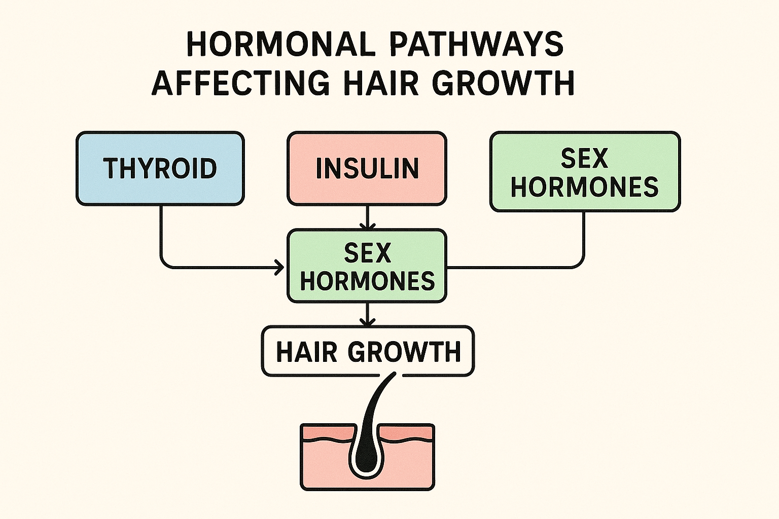 Hormonal balance assessment tools and testing methods for hair health