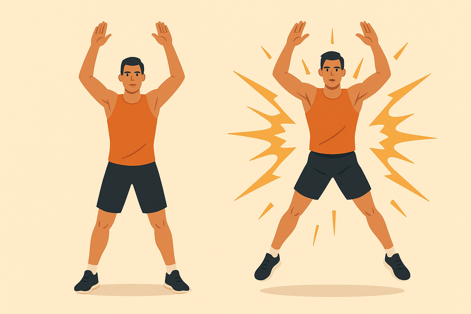 Plyometric jumping jack form demonstration