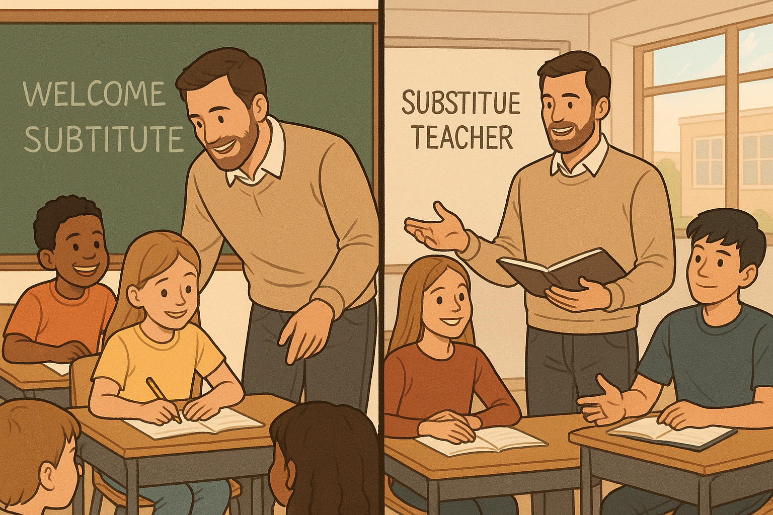 Exploring different grade levels as substitute teacher