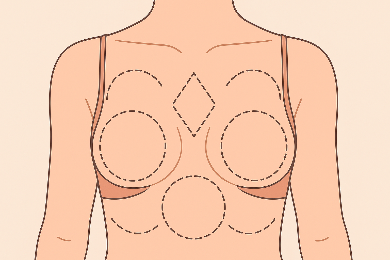 Chest tattoo placement guide showing different areas and considerations