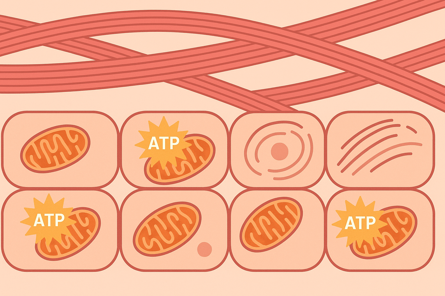 Mitochondrial energy production in skin cells