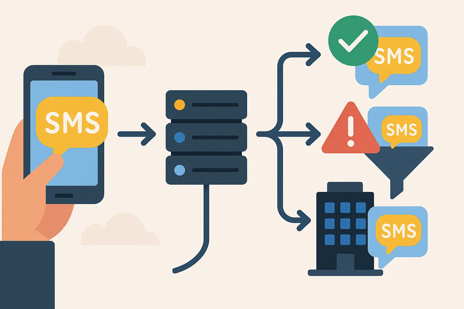 Cross-border SMS management protocols