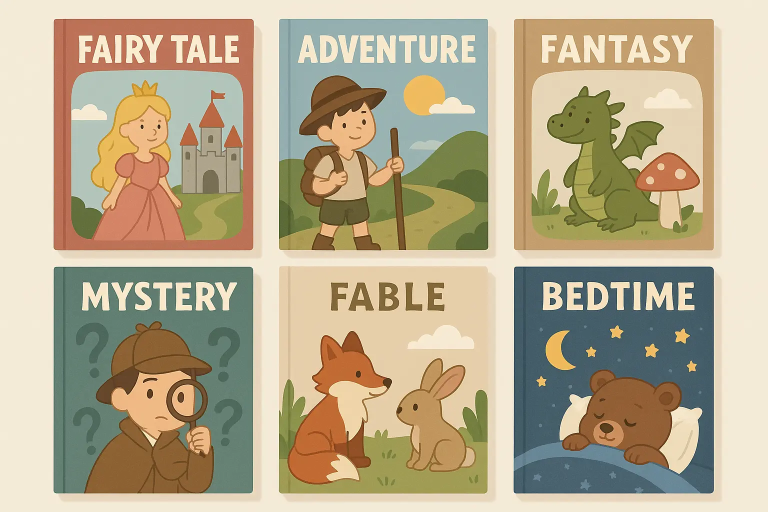 Collection of diverse bedtime storybooks for children