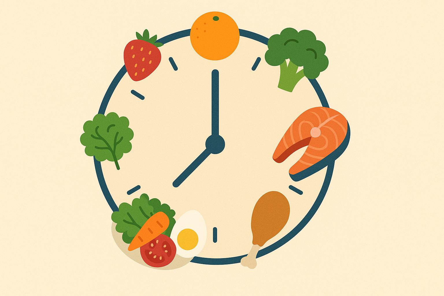 Circadian rhythm and meal timing chart