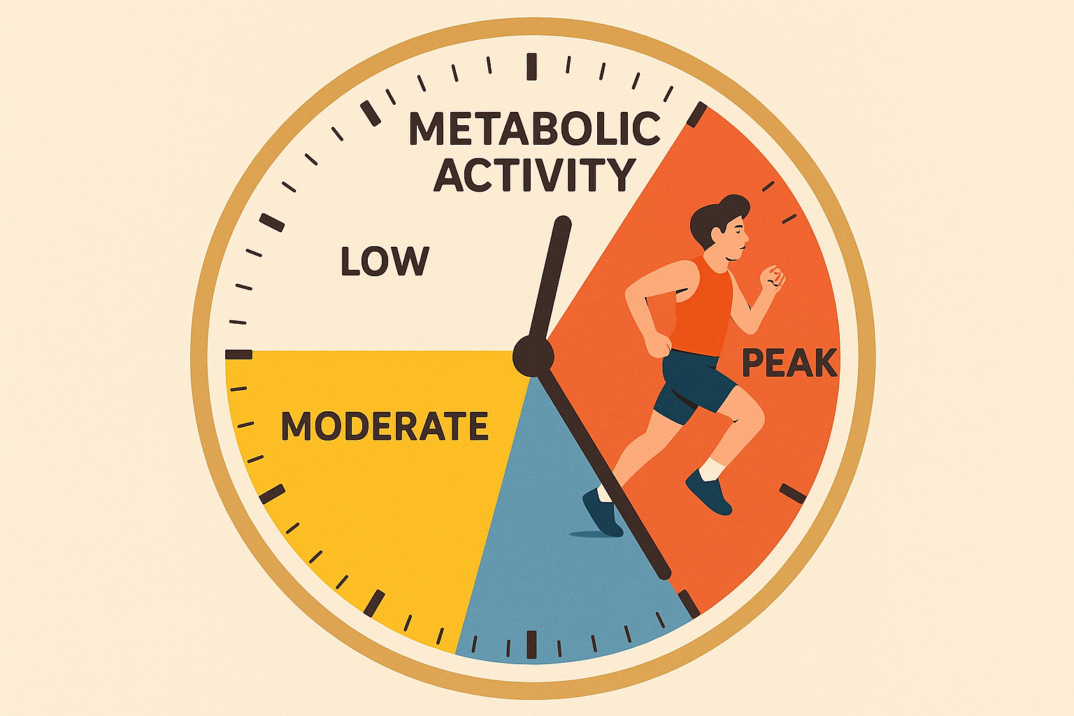 Daily metabolic rhythm and exercise timing