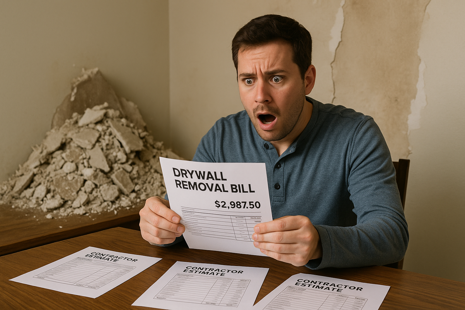 Drywall removal cost factors