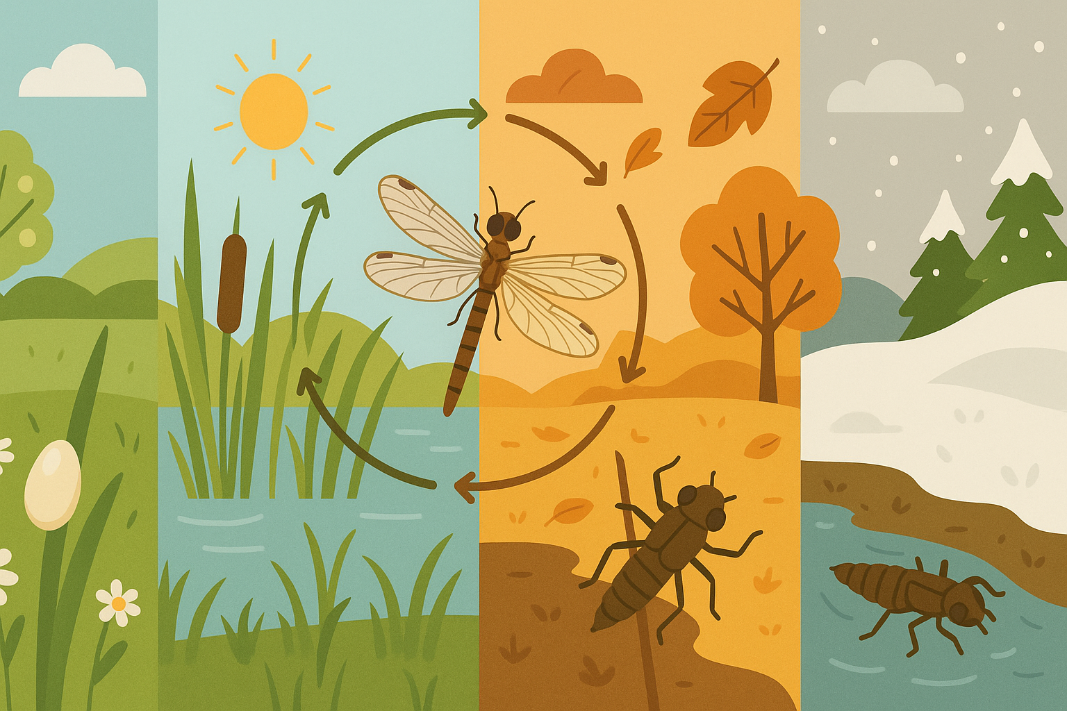 Seasonal cycles and dragonfly tattoo timing