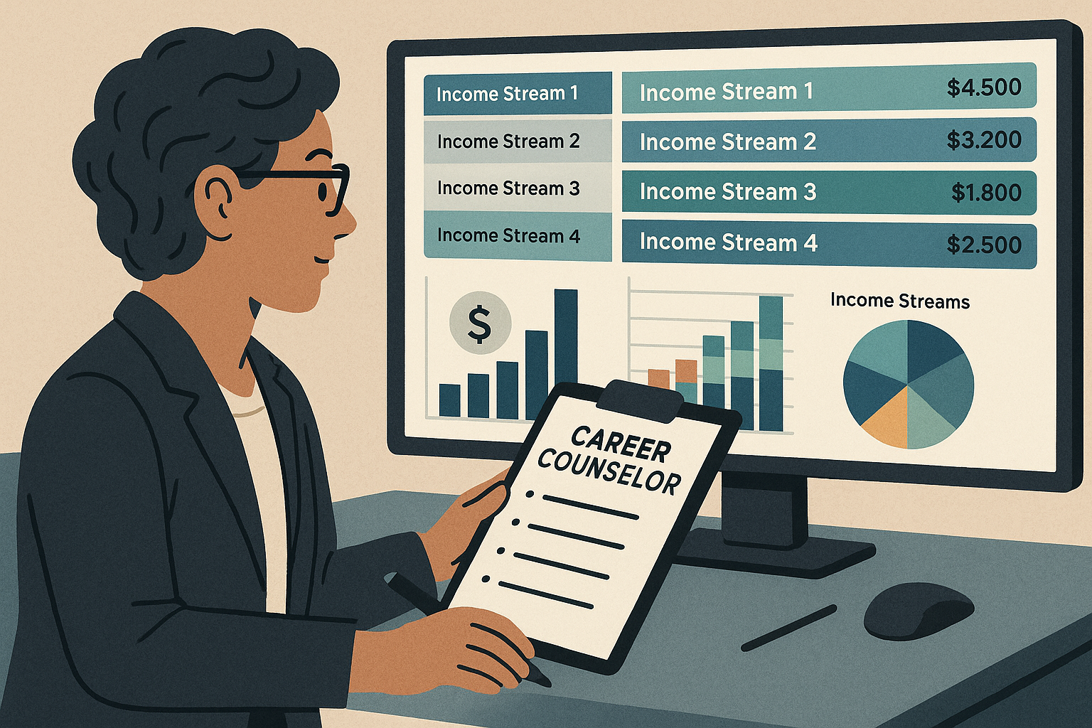 Career counselor salary breakdown and income streams